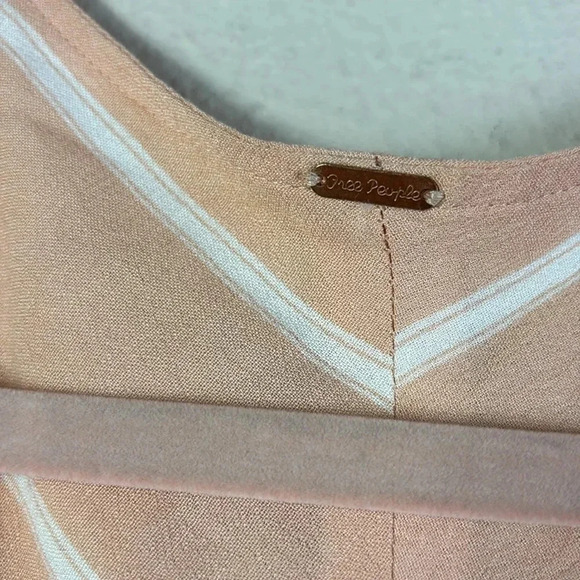 Free People Samifran Long Sleeve Petal Combo Peach Ruffle Top Women Size L - Picture 11 of 15